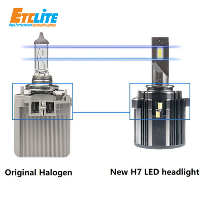 7200Lm H7 Led Headlight Bulb For Car , 12v Led Headlight 72W Power