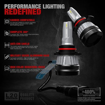 9012 Car LED Headlight Bulbs 4000K Temperature IP68 Waterproof